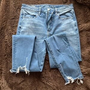 American Eagle Outfitters Women's Distressed Blue Skinny Jeans